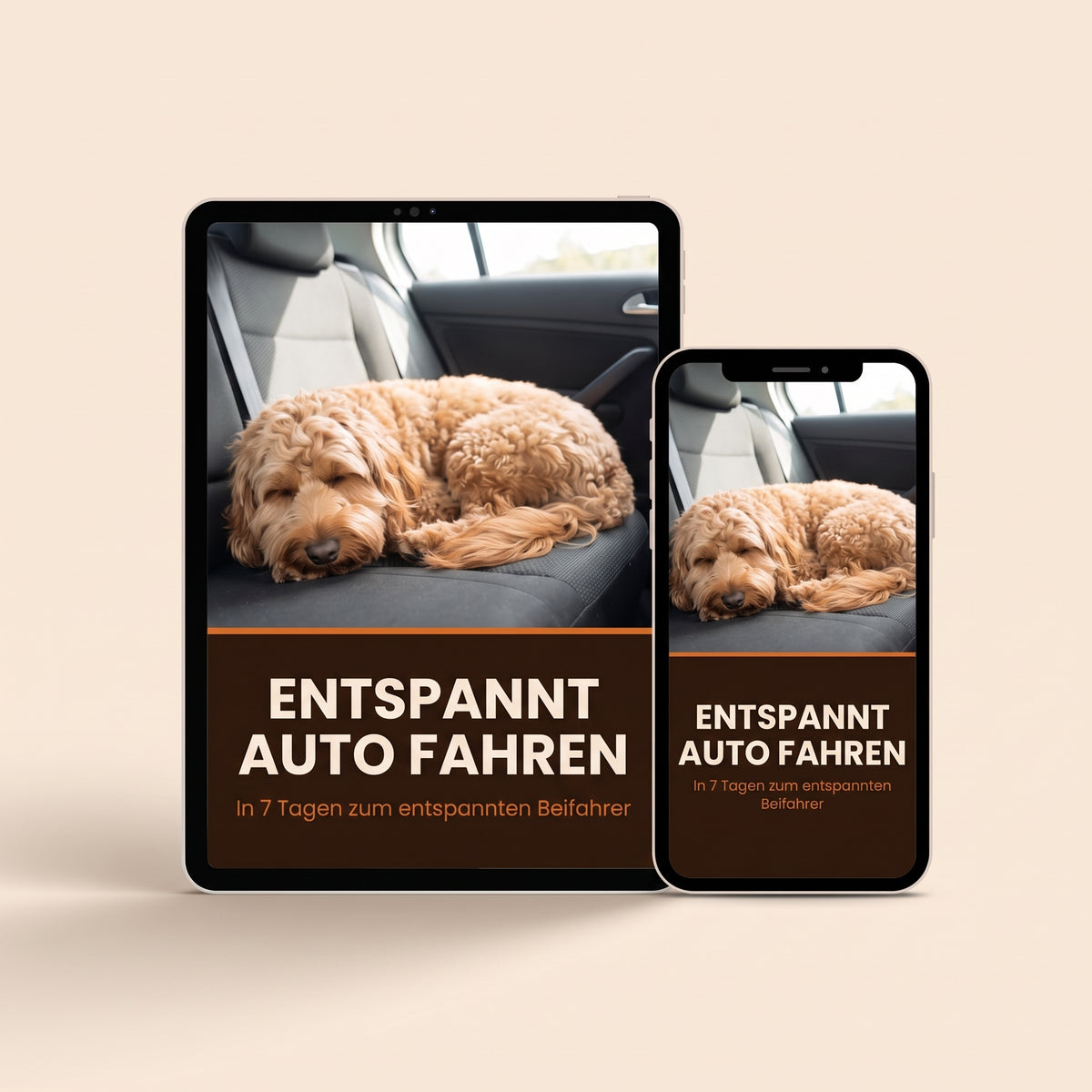 Entspannt Auto fahren auf Tablet und Handy