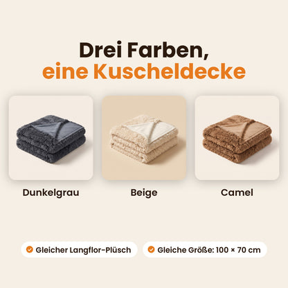 Drei Farben: Dunkelgrau, Beige und Camel