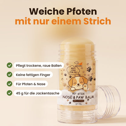 Schnauzenheld Nasen- & Pfotenbalsam-Stick – weiche Pfoten mit nur einem Strich