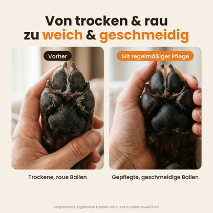 Von trockenen, rauen zu weichen, geschmeidigen Ballen (Beispielbilder)