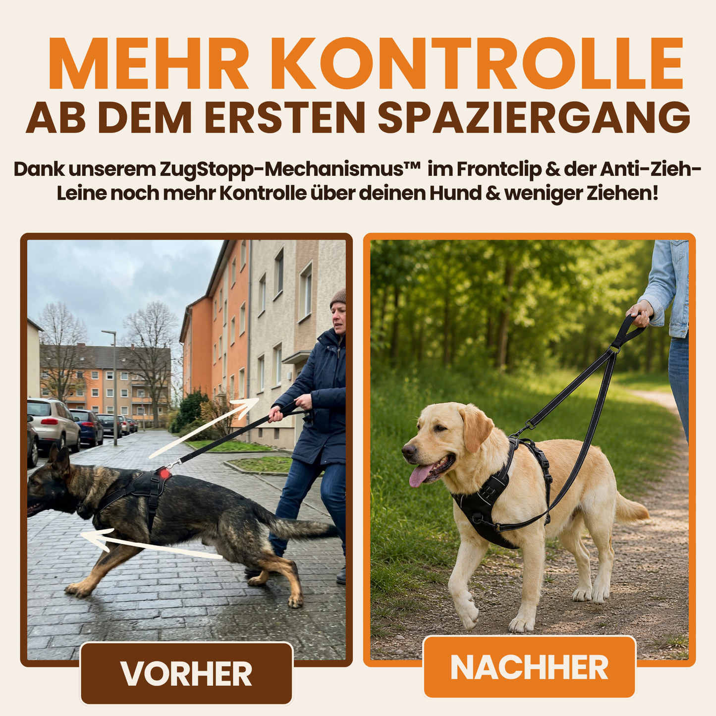 Schnauzenheld™ Taktische Anti-Zieh-Leine