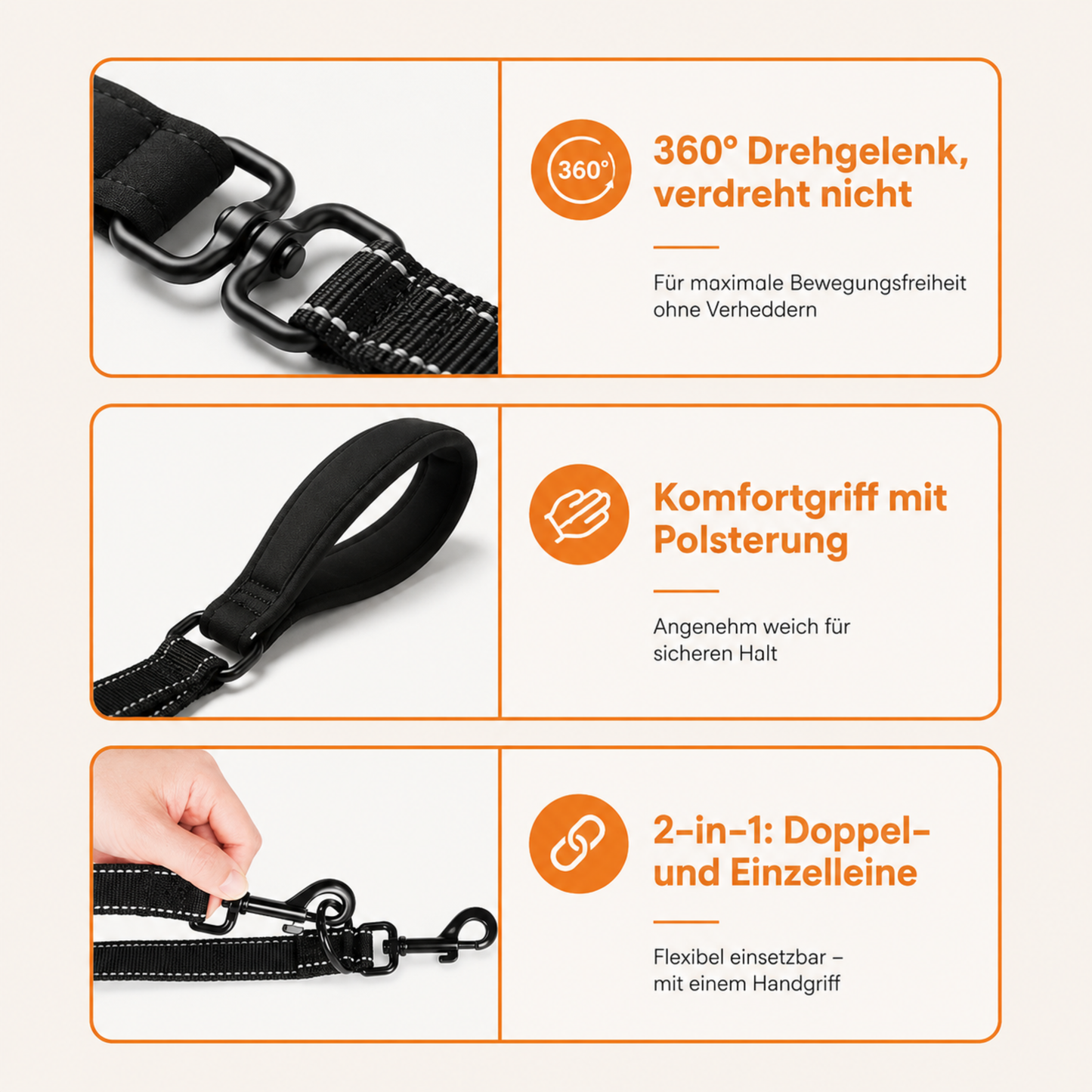 Schnauzenheld™ Taktische Anti-Zieh-Leine