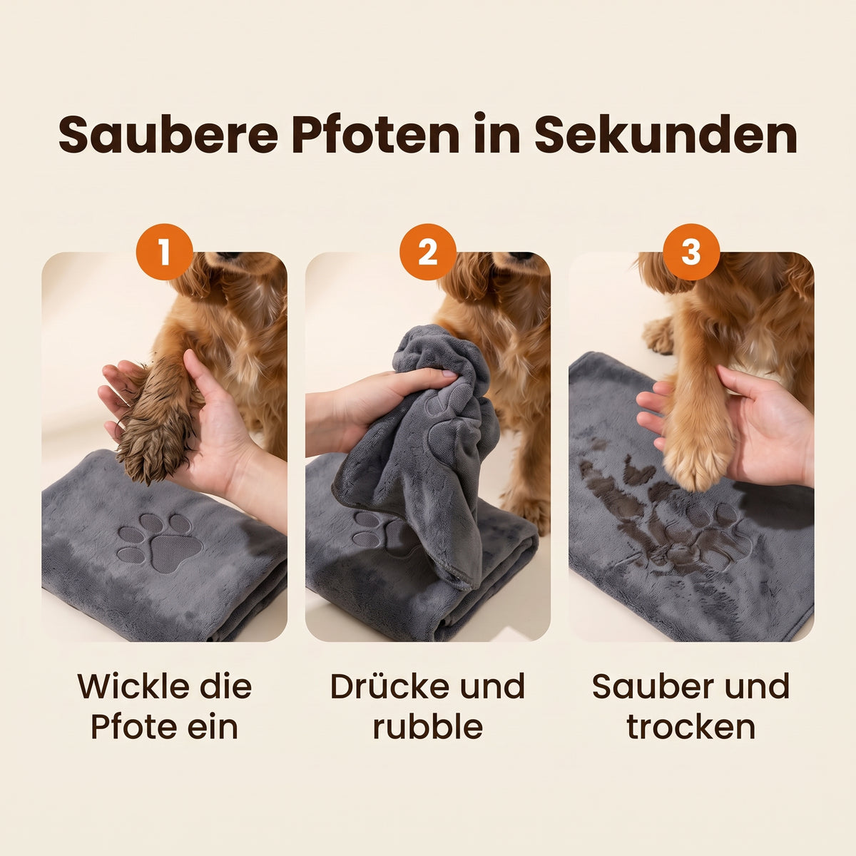 Saubere Pfoten in Sekunden