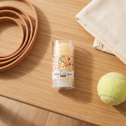Pfotenbalsam-Stick mit Leine, Handtuch und Ball
