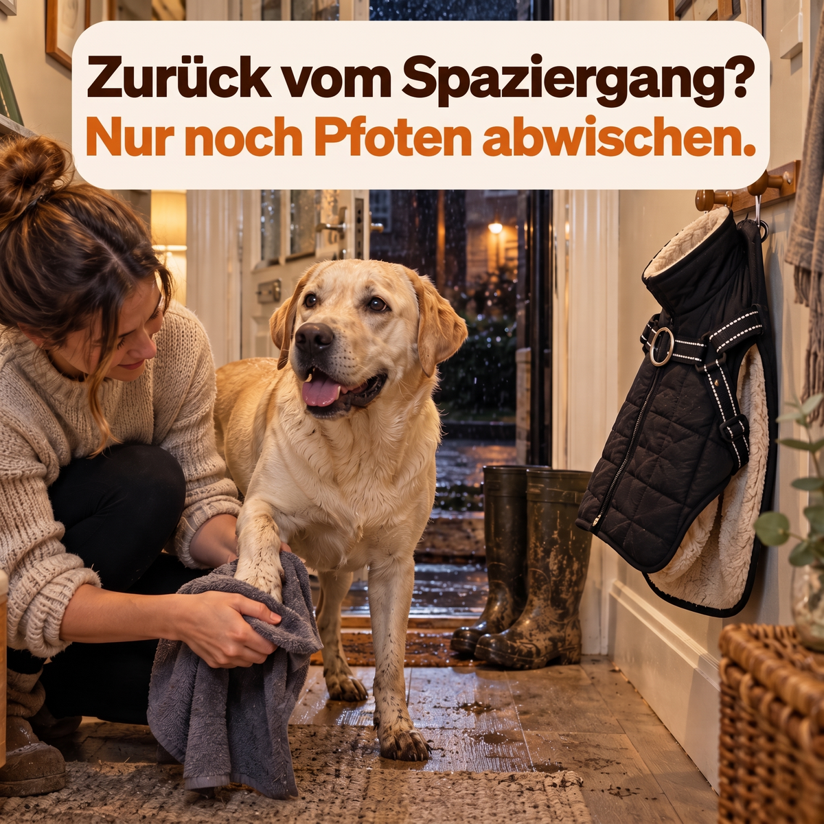 Schnauzenheld Allwetter-Mantel mit integriertem Geschirr