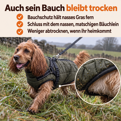 Schnauzenheld Allwetter-Mantel mit integriertem Geschirr