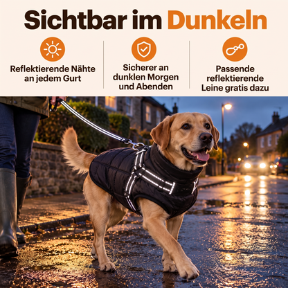 Schnauzenheld Allwetter-Mantel mit integriertem Geschirr
