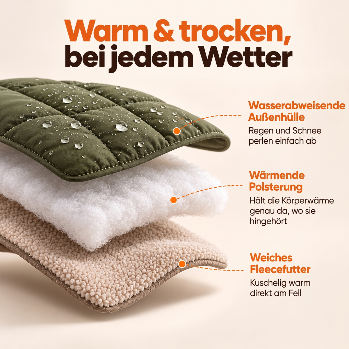 Schnauzenheld Allwetter-Mantel mit integriertem Geschirr