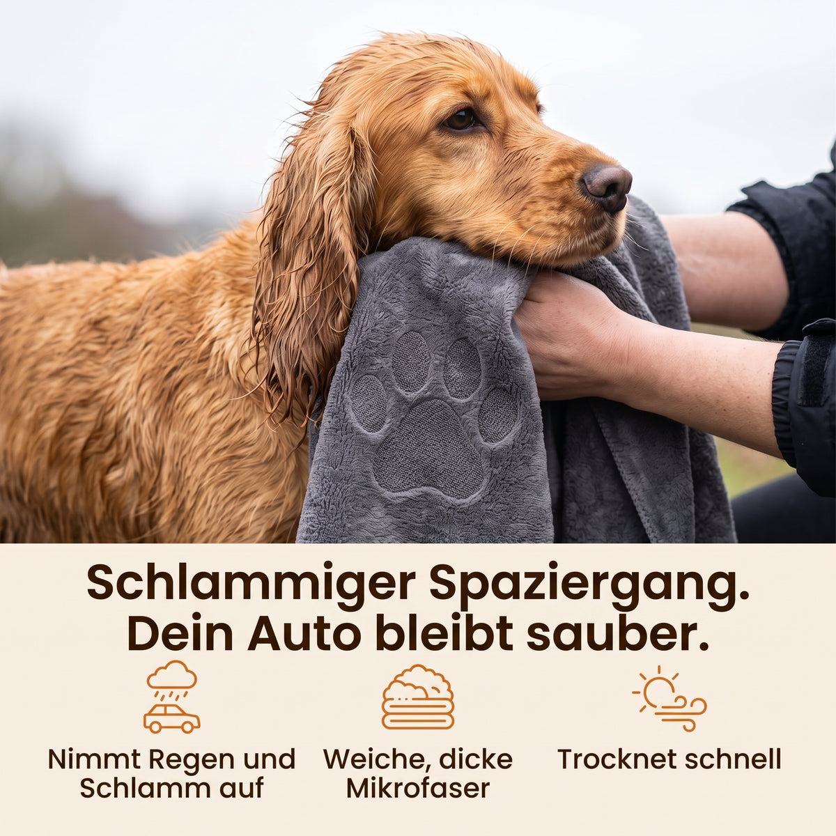 Schlammiger Spaziergang, dein Auto bleibt sauber