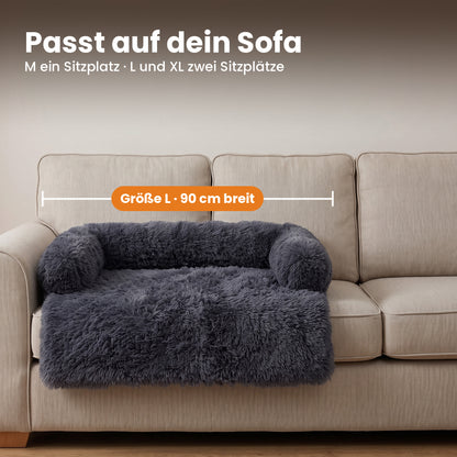 Hunde-Sofabett in Größe L auf einem Dreisitzer
