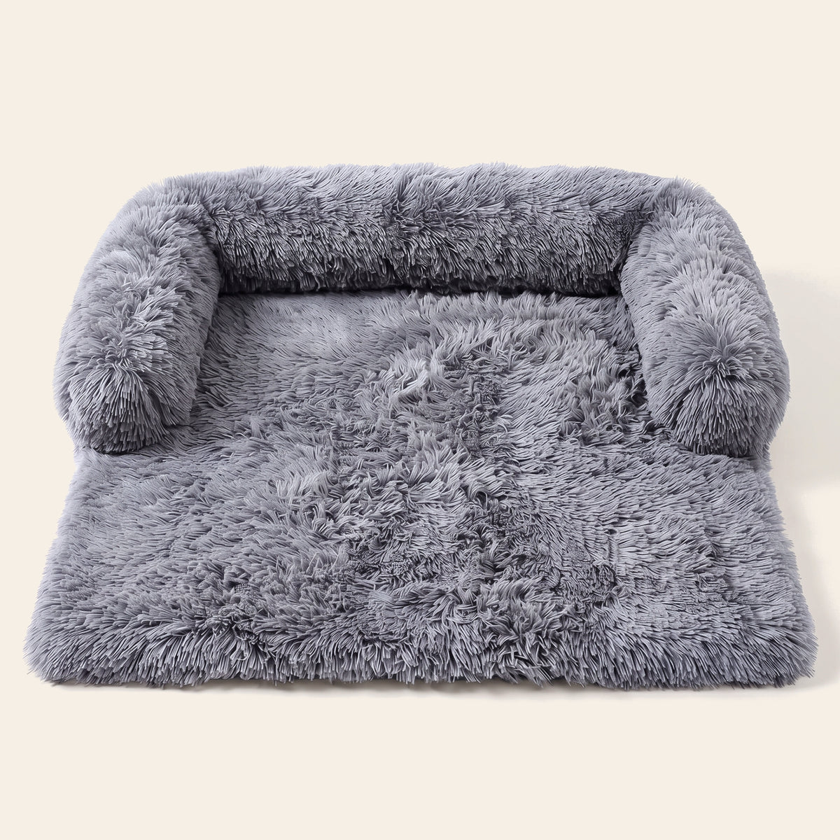 Schnauzenheld Luxus-Sofabett – Hellgrau